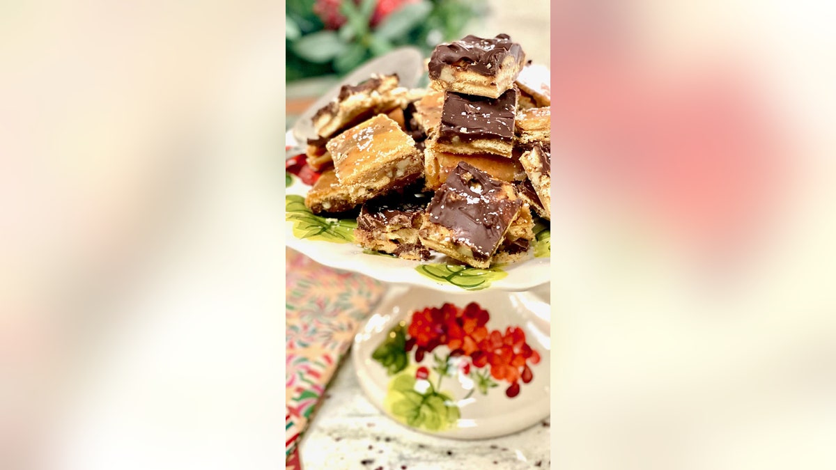 Salted Chocolate Toffee Bars from Quiche My Grits
