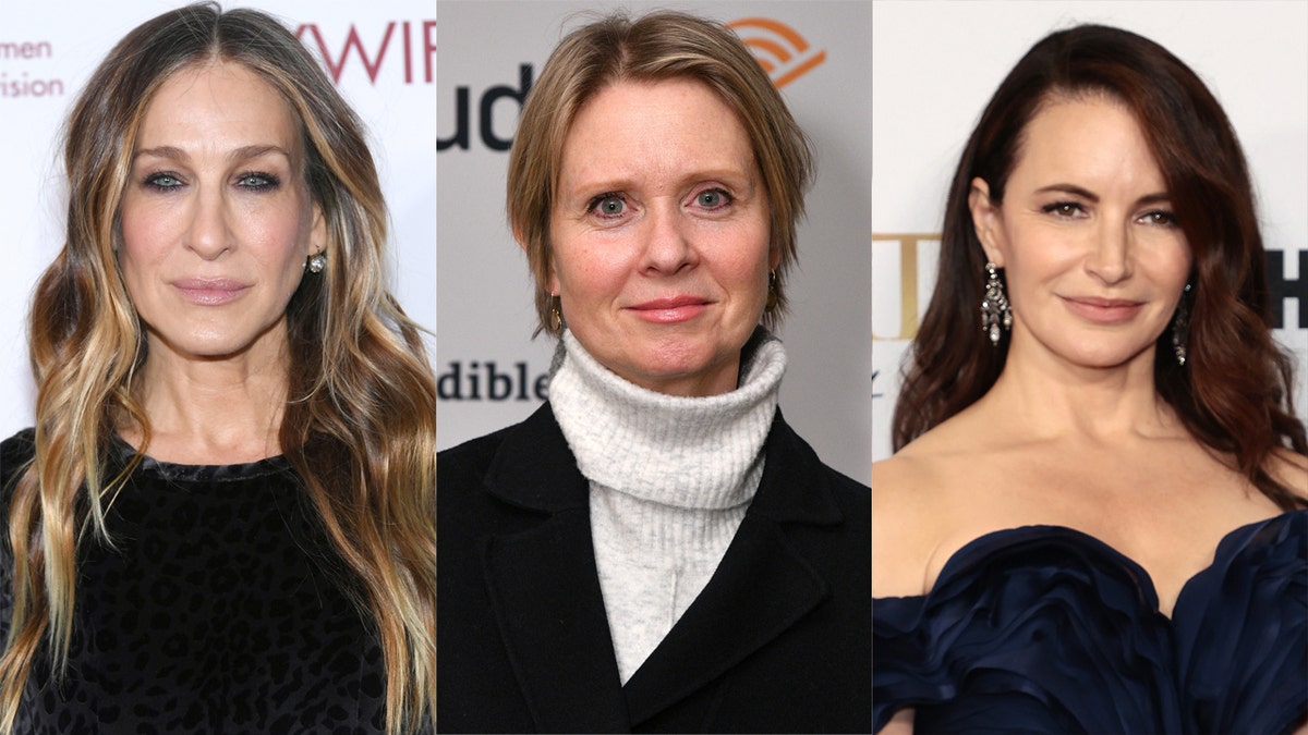 Sarah Jessica Parker (left), Cynthia Nixon (center) Kristin Davis (right) have spoken out regarding the sexual assault allegations made against their ‘And Just Like That’ co-star Chris Noth.