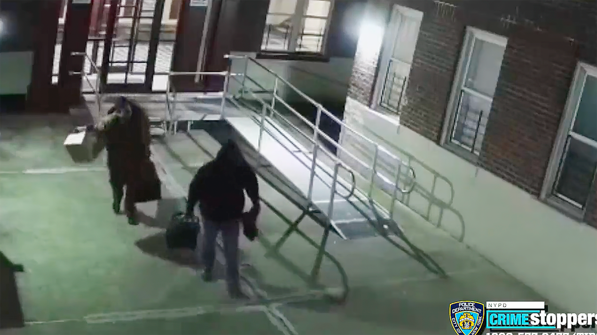 The suspects were seen leaving the apartment building at 1860 Billingsley Terrace in the Morris Heights neighborhood of the Bronx.