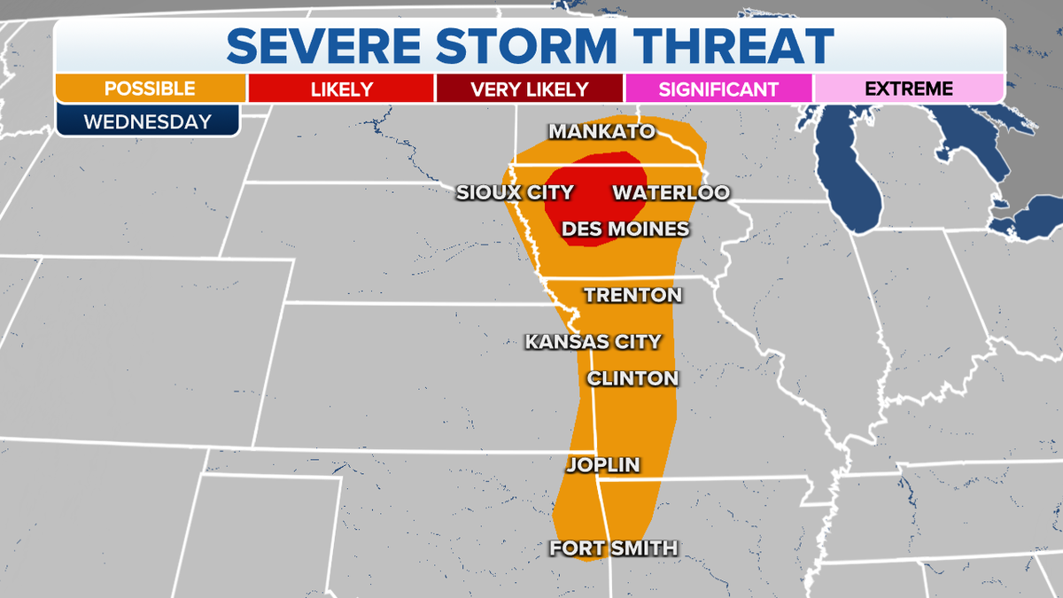 Risk of strong-to-severe storms