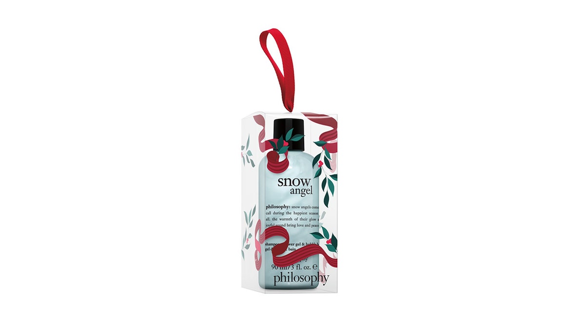 Philosophy Snow Angel Shampoo, Shower Gel, and Bubble Bath Ornament (Credit Philosophy)