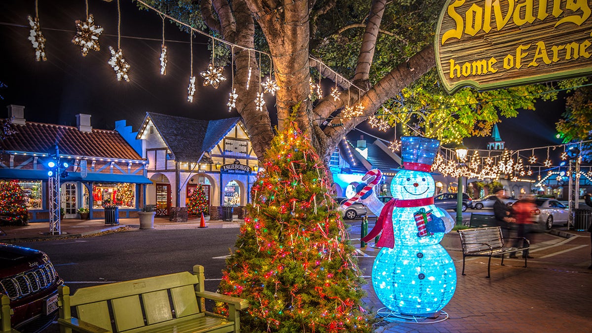 Christmas decorations in Solvang, California