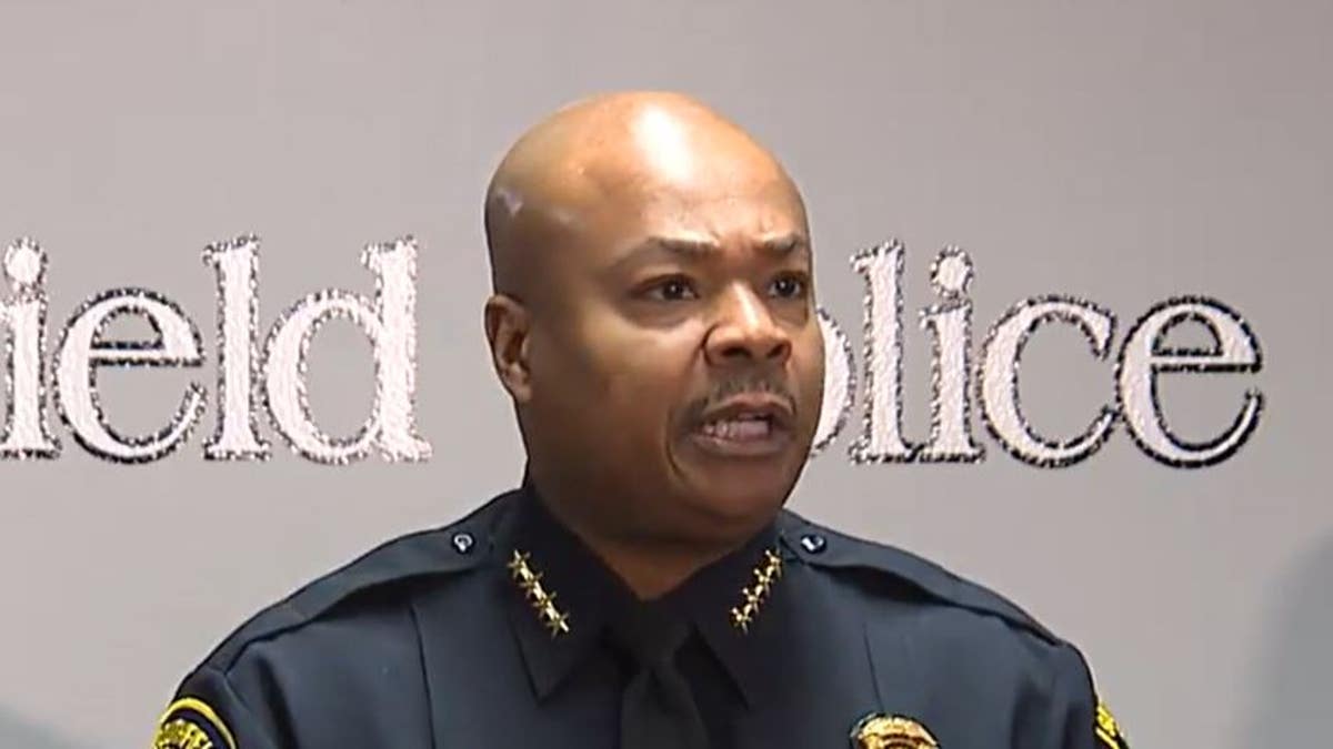 Southfield Police Chief Elvin Barren speaks with reporters about a teenager arrested after the boy was found with a loaded handgun in school just miles away from where a student at another high school killed four classmates and wounded several others a day earlier. 