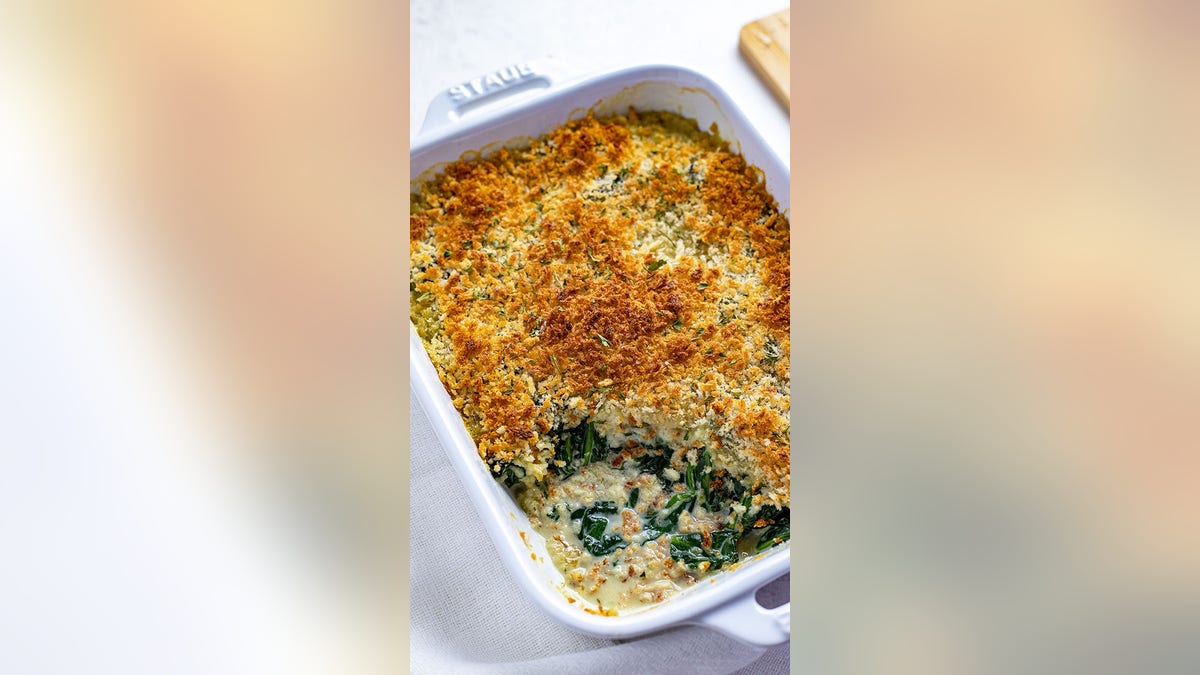 Easy and Delicious Spinach Parmesan Casserole by Anne Clark, My Kitchen Serenity