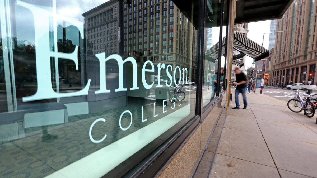 Emerson College facade in Boston, Massachusetts.