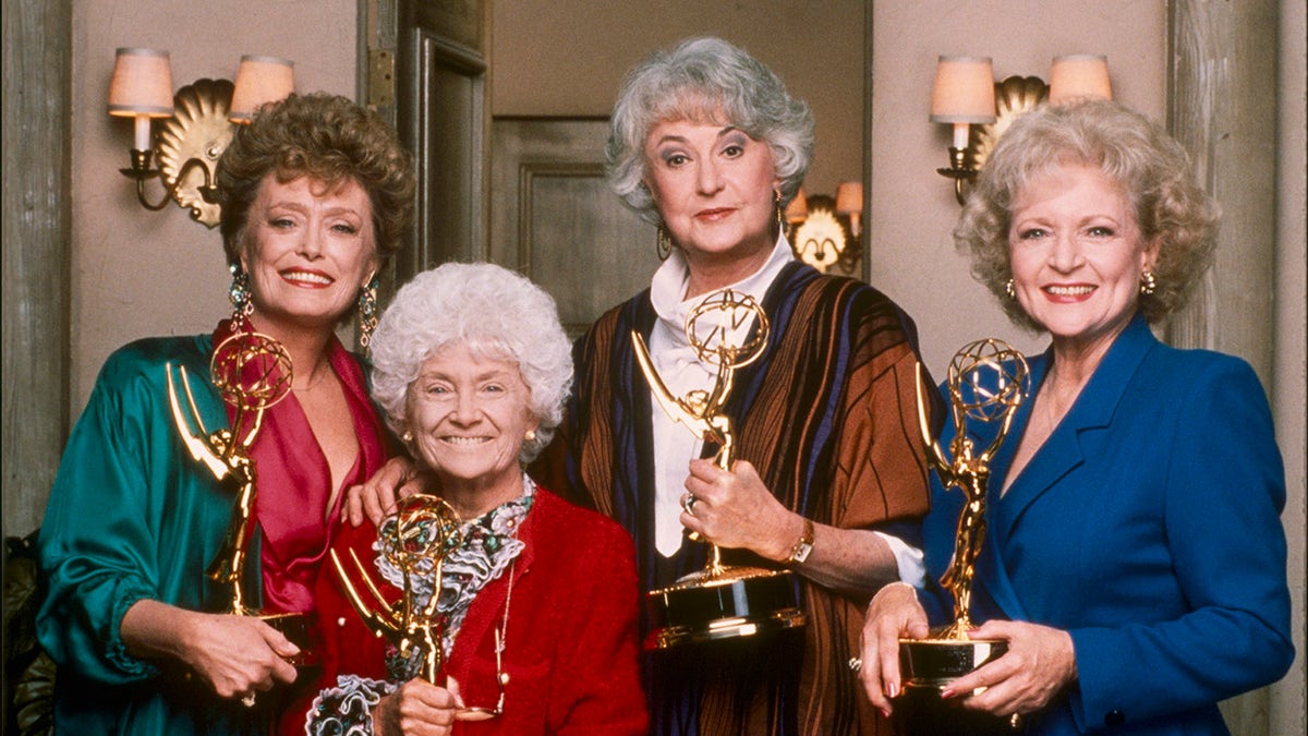 The Golden Girls cast hold Emmy awards