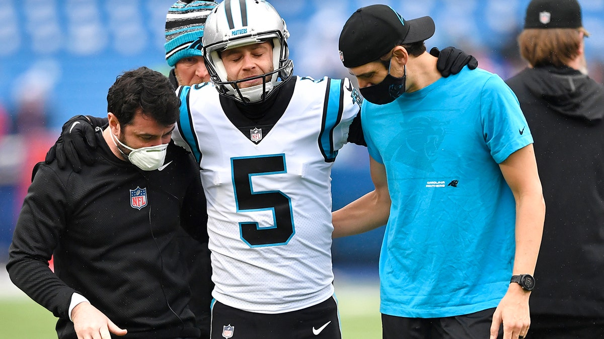 J.J. Jansen of the Carolina Panthers after a game against the Buffalo