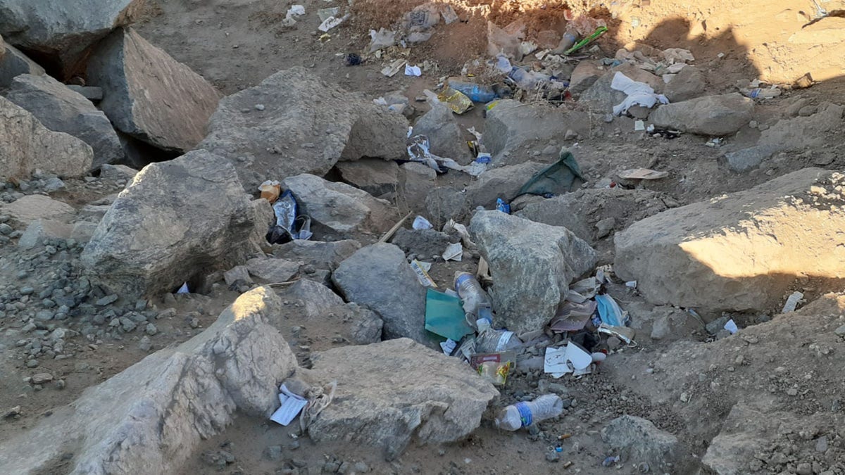 Trash left behind by migrants near the border in Yuma Sector. (Office of Rep. Andy Biggs)