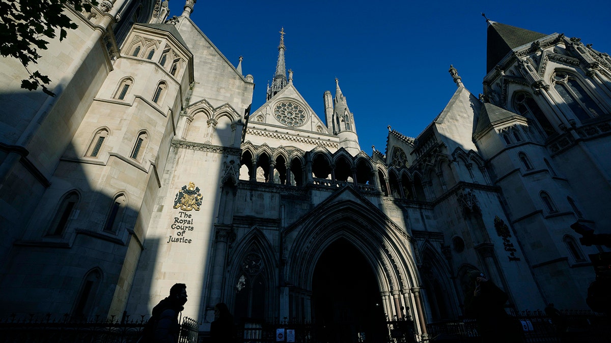 A view of the Royal Courts of Justice in London, Thursday, Dec. 2, 2021. 