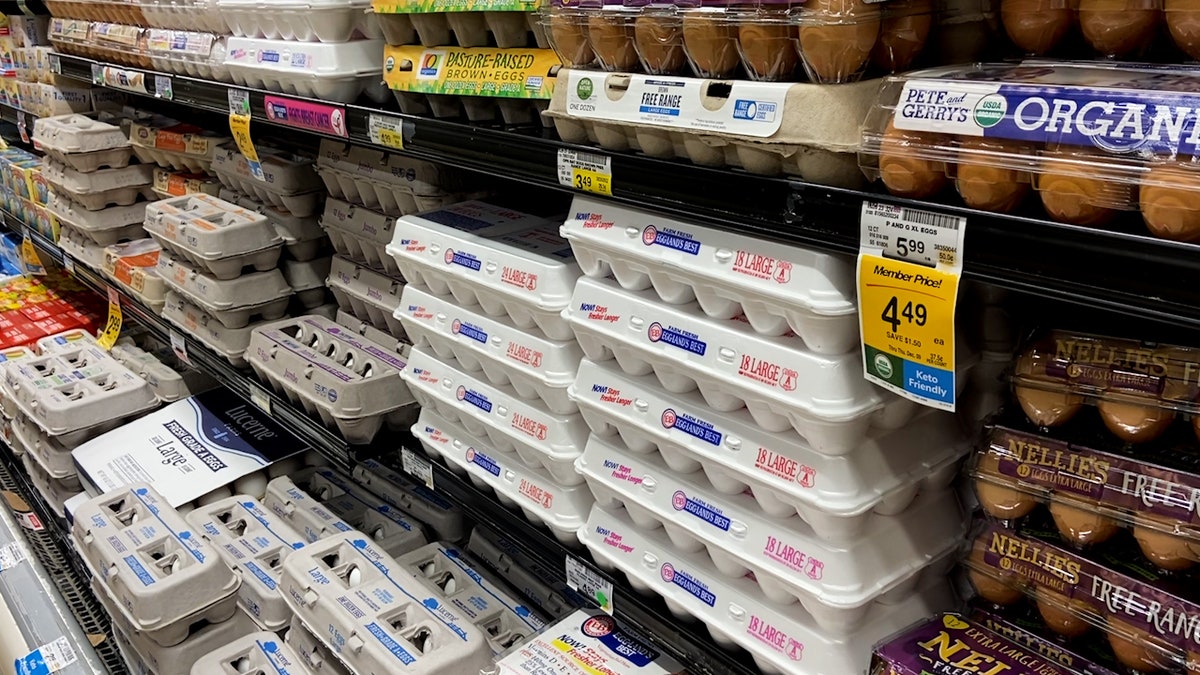 Eggs at grocery store