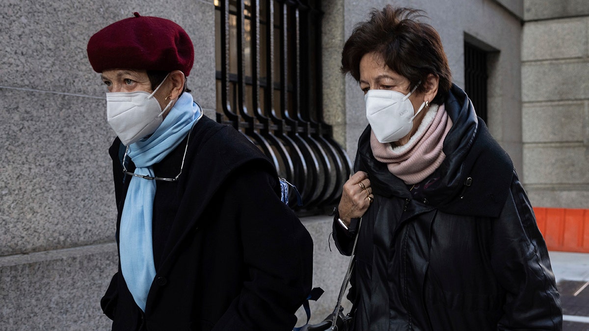 Isabel Maxwell, left, and Christine Maxwell arrive at the federal courthouse where Ghislaine Maxwell is on trial for sex trafficking, Tuesday, Dec. 28, 2021, in New York.
