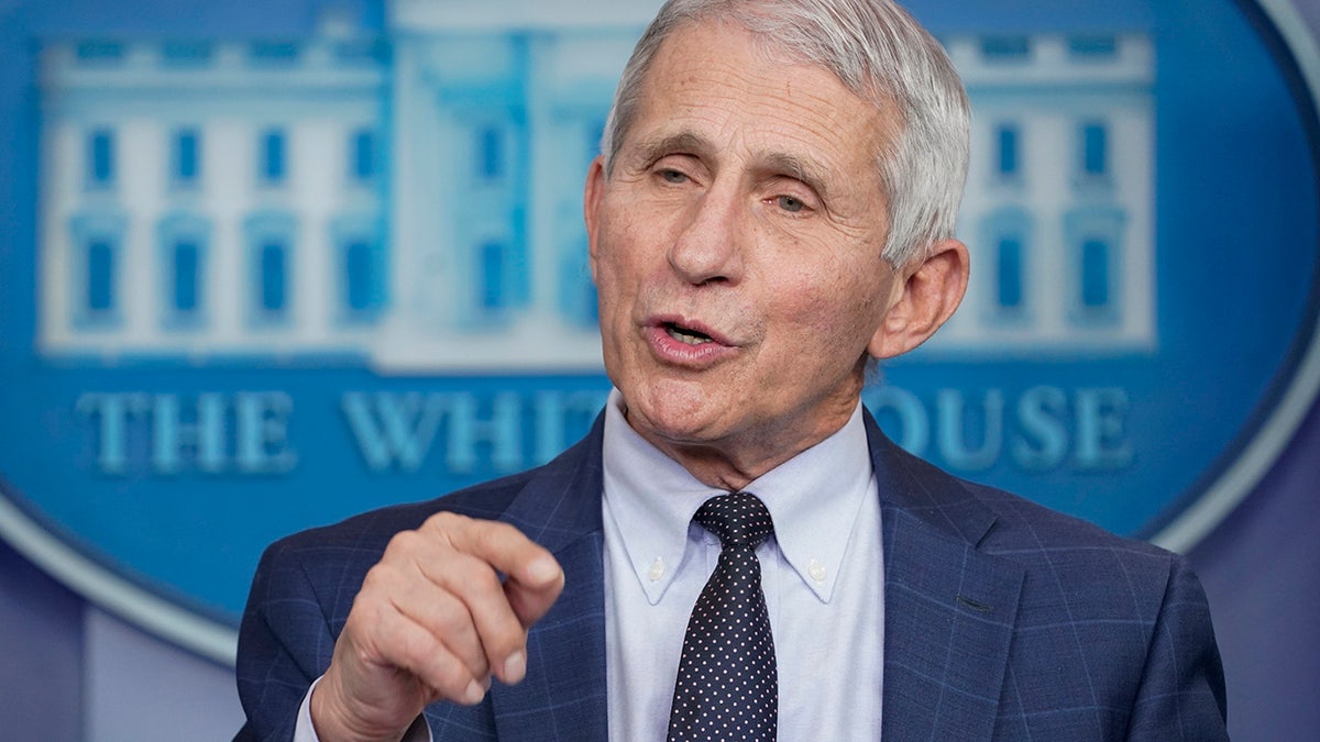 FILE - Dr. Anthony Fauci, director of the National Institute of Allergy and Infectious Diseases, speaks during the daily briefing at the White House in Washington on Dec. 1, 2021. Fox News defended Jesse Watters on Tuesday, Dec. 21, 2021, after he used the phrase "kill shot" in a speech urging young conservatives to confront Fauci in public with a hostile interview. (AP Photo/Susan Walsh, File)