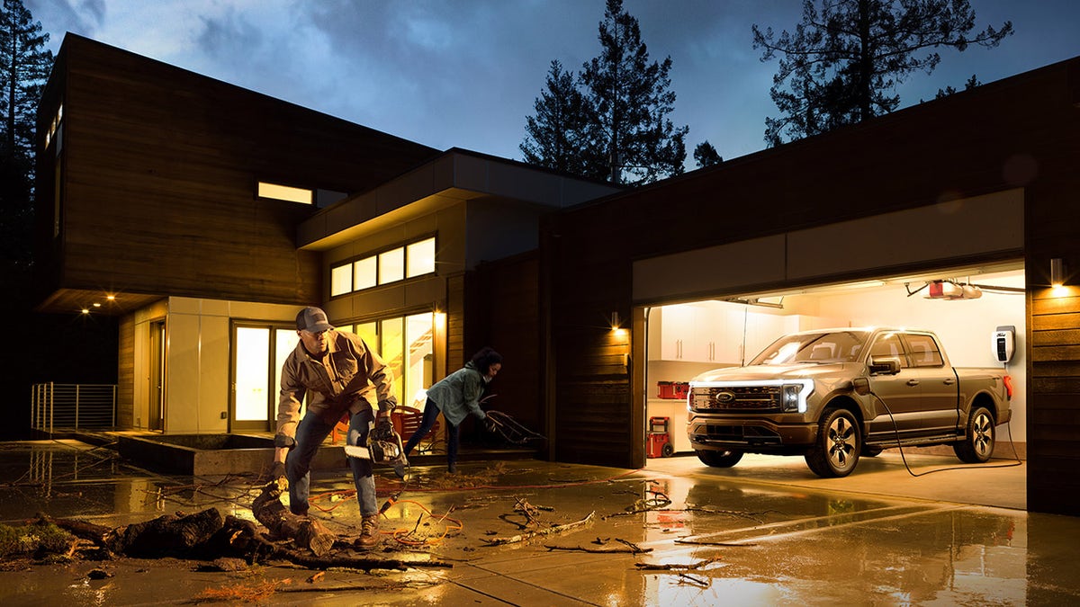 Ford says the F-150 Lightning can be used as backup power for a home for up to three days.