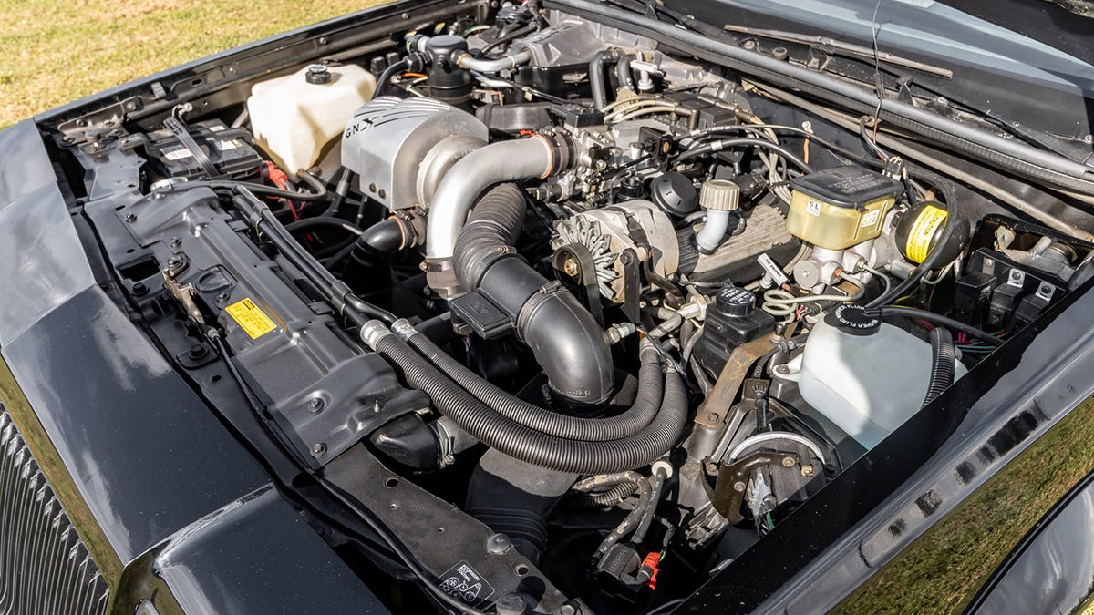 The 1987 Buick GNX is powered by a turbocharged 3.8-liter V6 with over 300 hp.