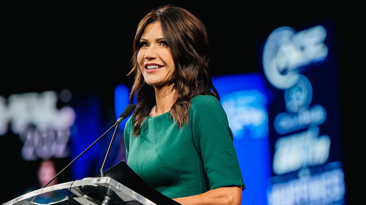 South Dakota Gov. Kristi Noem speaks during the Conservative Political Action Conference (CPAC) held at the Hilton Anatole on July 11, 2021, in Dallas, Texas. 