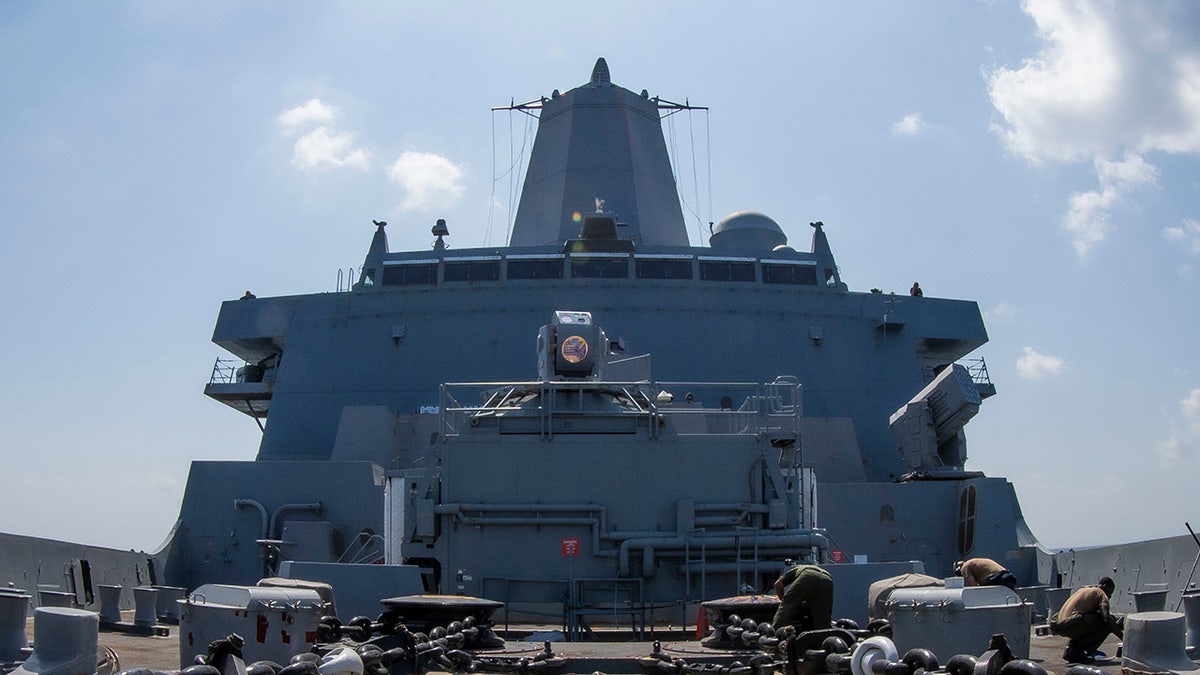 The USS Portland conducted a laser test on Dec. 14.