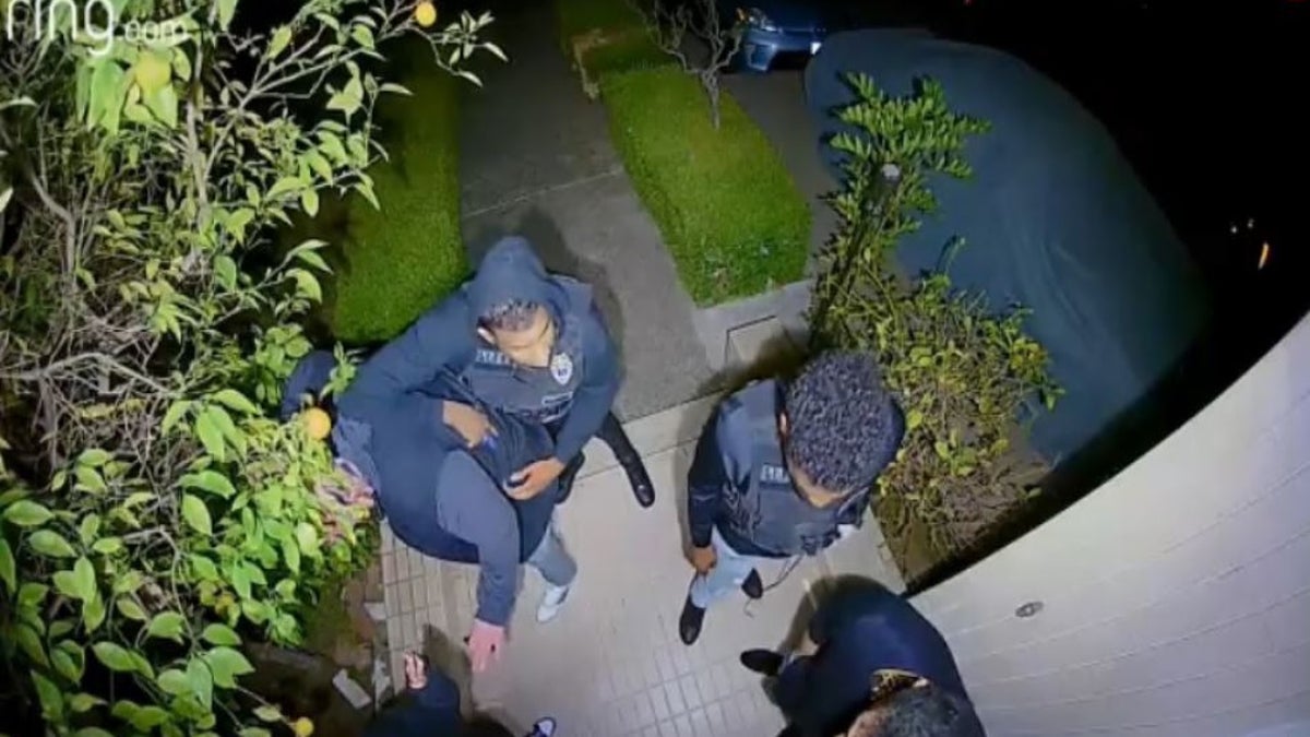 As follow-home robberies in Los Angeles continue, police are investigating surveillance video that shows alleged thieves who wore 