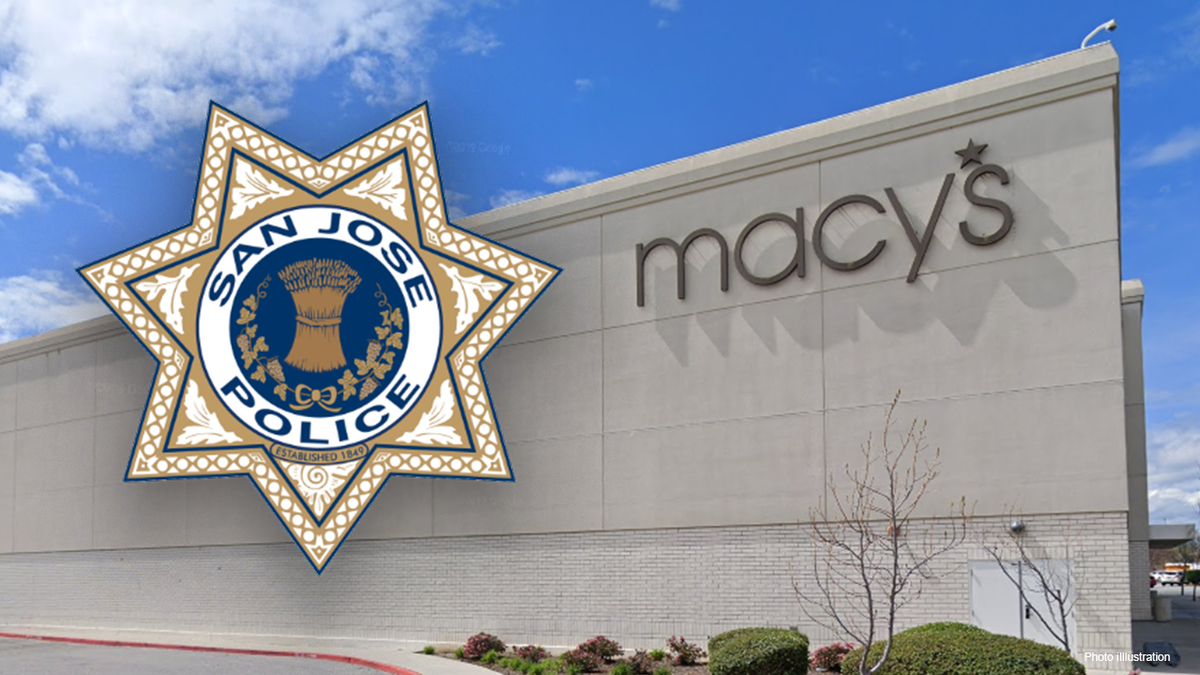 San Jose Macy's with San Jose Police Department shield