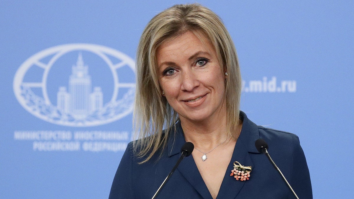 Russian Foreign Ministry Spokesperson Maria Zakharova holds a briefing on Russia's foreign policy. 
