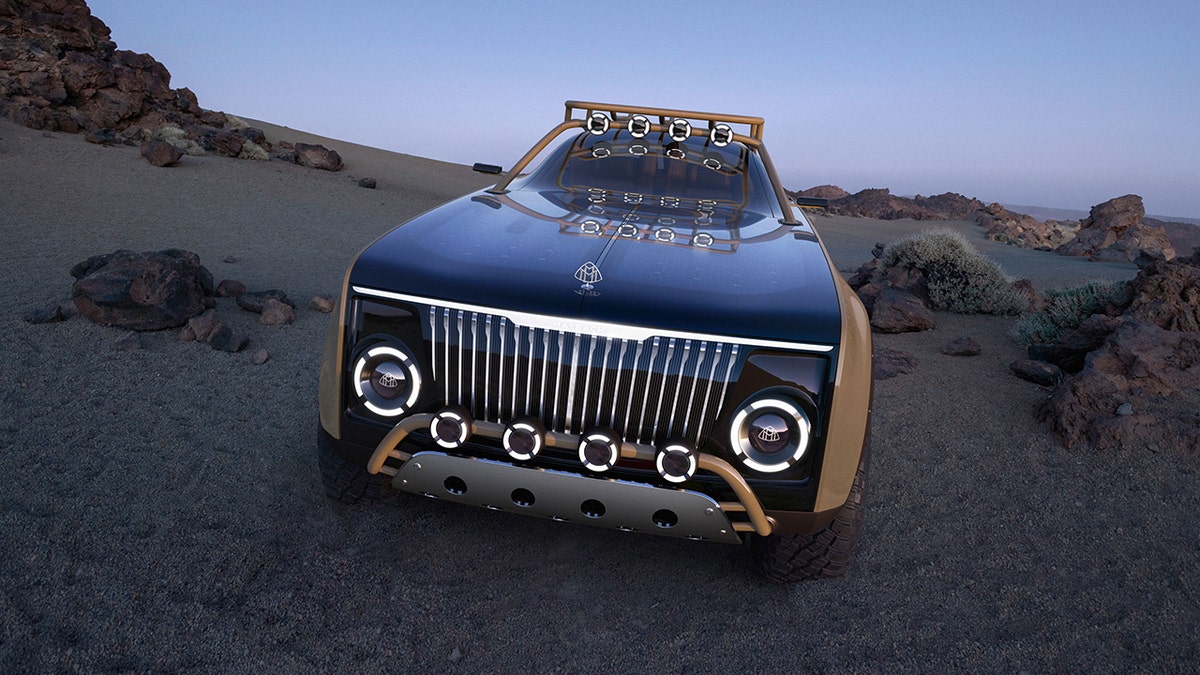 Project Maybach features off-road lighting and body protection along with solar panels in its hood.