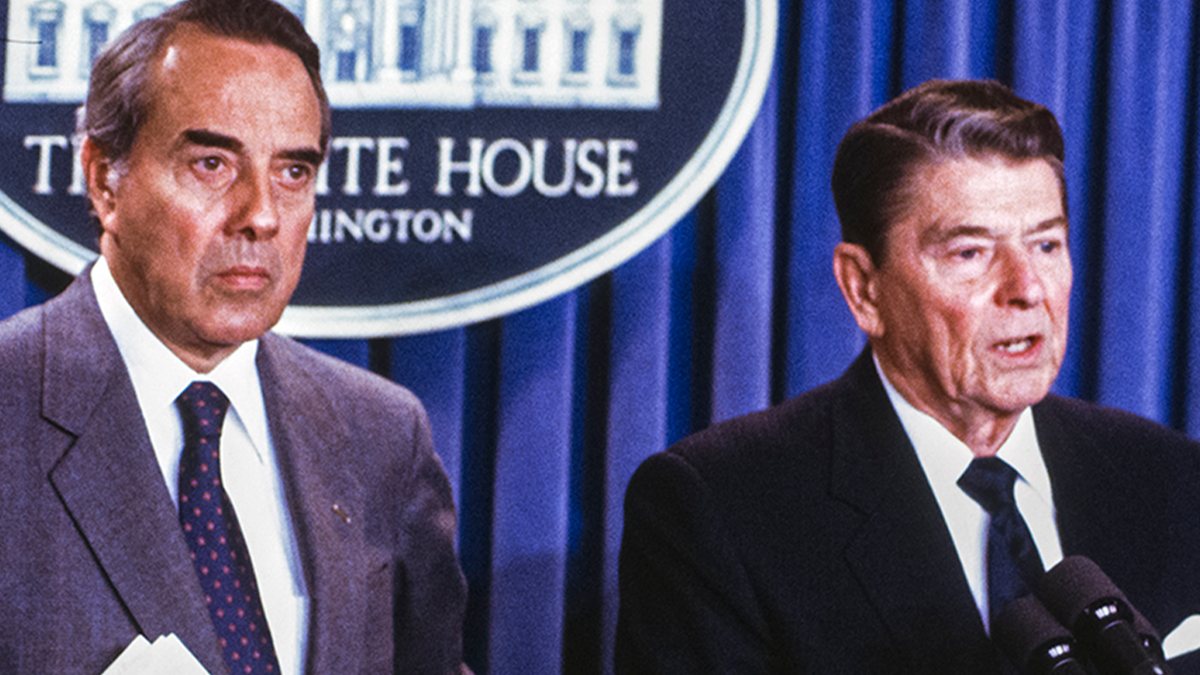 Pres. Ronald W. Reagan and Sen. Robert J. Dole of Kansas