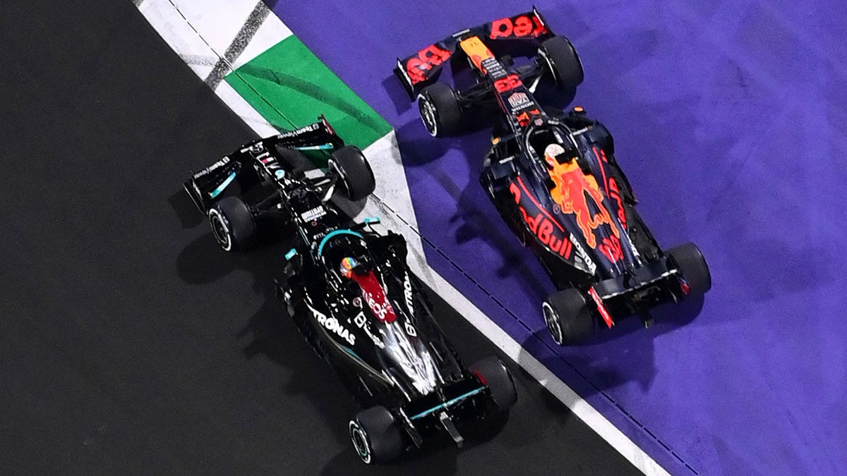 Verstappen was penalized for exceeding track limits.