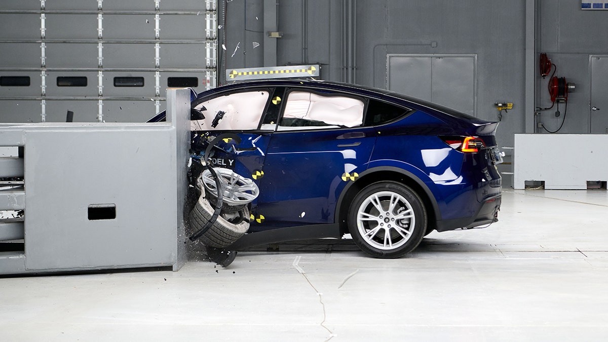 The Tesla Model Y has a "Superior" automatic emergency braking system, according to the IIHS.