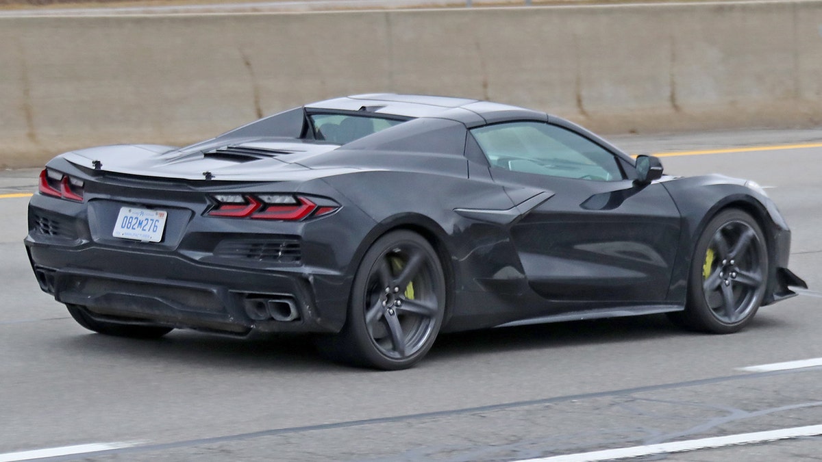 The exhaust setup is a giveaway that this is not a standard Corvette Z06.