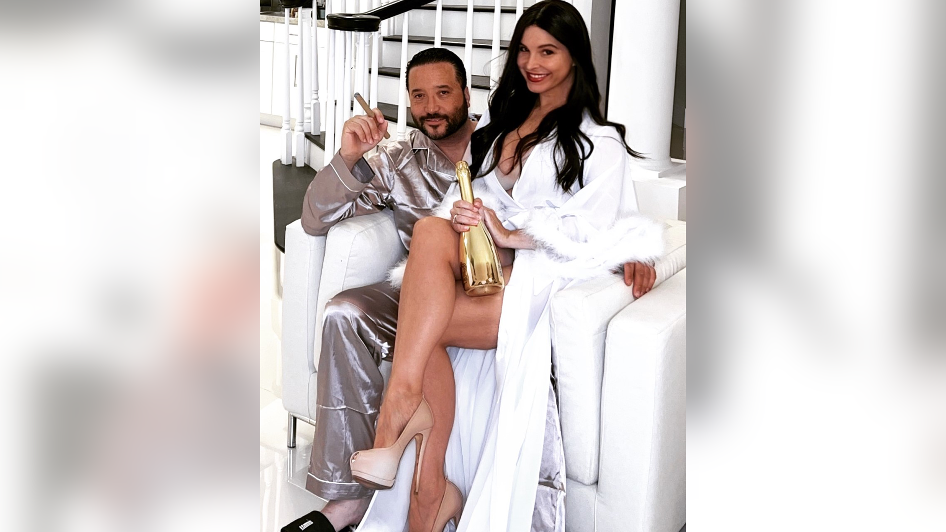 Singer Mayra Veronica is steering clear of Omicron while nestled at home with her husband Leonard Trojan and their babies in Calabasas, Calif.