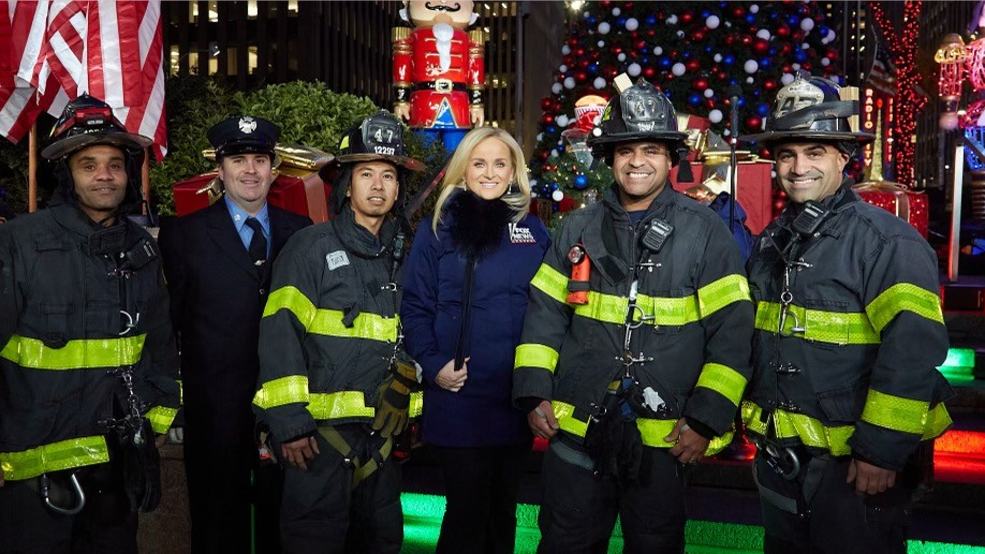 FOX News Media CEO Suzanne Scott at the All-American Christmas Tree Lighting with FDNY. 