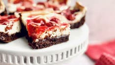 Cherry cheesecake brownies for Christmas dessert