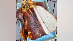 Traeger smoked turkey for Christmas dinner