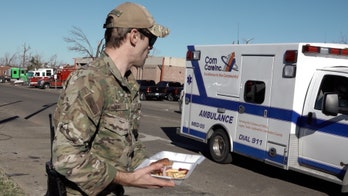 Food truck owner parks in middle of tornado wreckage, gives free meals to tornado first responders, victims