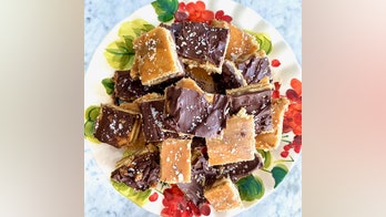 Salted chocolate toffee bars for Christmas dessert