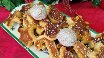 Festive eggnog pancakes with whipped cinnamon-nutmeg butter: Recipe