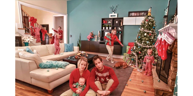 Jonathan and Jessica Stanley began their unique photo tradition in 2014, and each year they’ve created humorous "disaster" scenes that capture what Christmas chaos looks like.