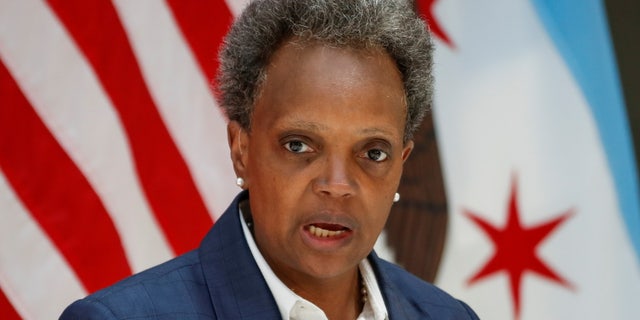 Chicago's Mayor Lori Lightfoot speaks during a science initiative event at the University of Chicago in Chicago, Illinois, U.S. July 23, 2020. 