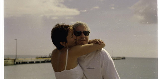 Ghislaine Maxwell with Jeffrey Epstein in an undated evidence photo.