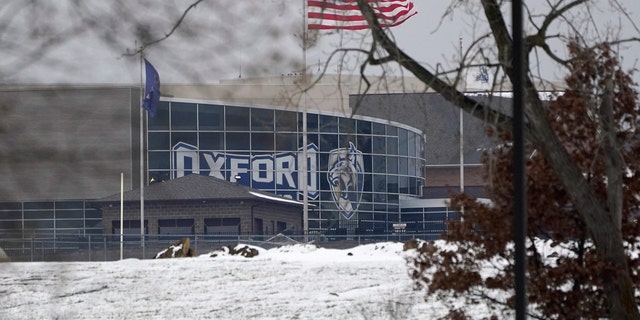 Oxford High School is shown in Oxford, Mich., Tuesday, Nov. 30, 2021, where authorities say a student opened fire at the school. 