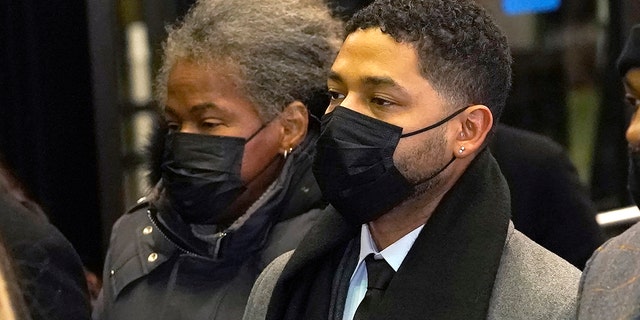 Actor Jussie Smollett, along with his mother Janet, returns to the Leighton Criminal Courthouse, Thursday, Dec. 9, 2021, in Chicago.