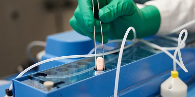 This image provided by Pfizer in October 2021 shows the company's COVID-19 Paxlovid pills. (Pfizer via AP)