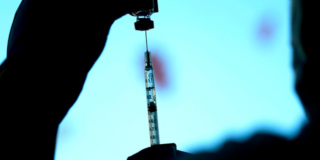 FILE - A dose of a Pfizer COVID-19 vaccine is prepared at Lurie Children's hospital, Nov. 5, 2021, in Chicago. (AP Photo/Nam Y. Huh, File)
