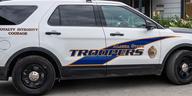 Copper Center, Alaska - August 11, 2018: An Alaska State Troopers police SUV vehicle is parked outside of a store. These police cars patrol Alaska, particularly in rural areas without its own police force