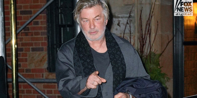 Baldwin returned to work Tuesday as he was spotted on the set of "97 Minutes" in England. Baldwin is pictured here in New York City.