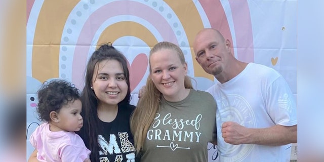 Brian Brooks, his wife, daughter, and granddaughter