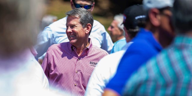 Republican Gov. Brian Kemp of Georgia, at a campaign event in Athens, Georgia in June 18, 2021.