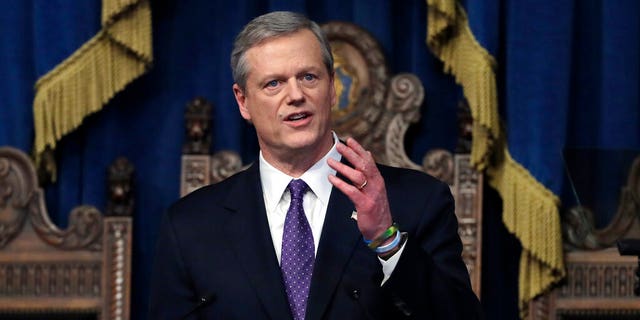 Massachusetts Gov. Charlie Baker delivers his state of the state address Tuesday, Jan. 21, 2020, in the House Chamber at the Statehouse, in Boston. Baker said Wednesday, Dec. 1, 2021 that he won't seek a third term as governor of Massachusetts.