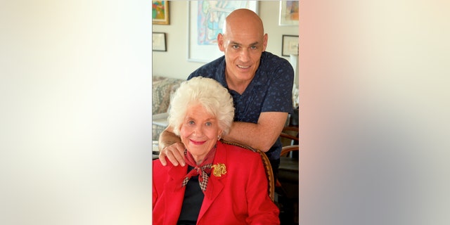 Larry Strauss (seen here with his mother Charlotte Rae) recently wrote a novel titled "Light Man."