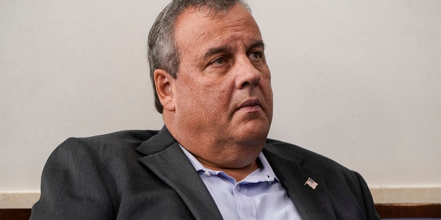 Former New Jersey Gov. Chris Christie listens as President Trump speaks during a news conference in the Briefing Room of the White House on Sept. 27, 2020 in Washington. 