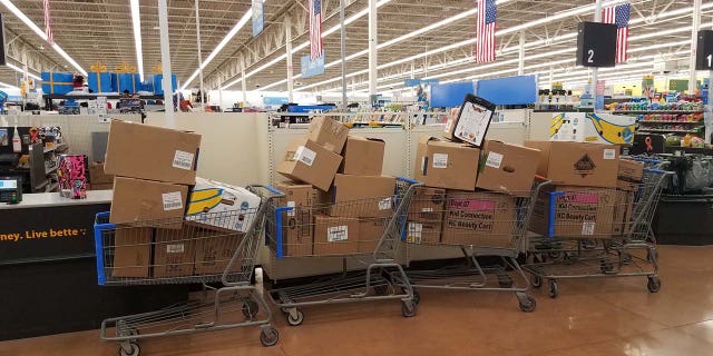 Toys that will be donated to the children at Nationwide Children’s Hospital in Columbus, Ohio. 